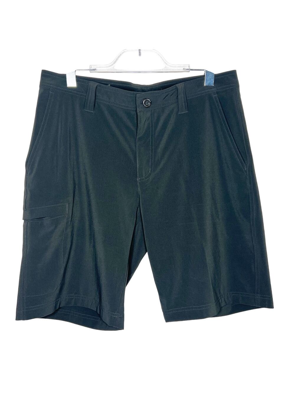COLUMBIA Dri Wick Board Short Mid Rise Straight Regular Fit Green Size 34W x 10L